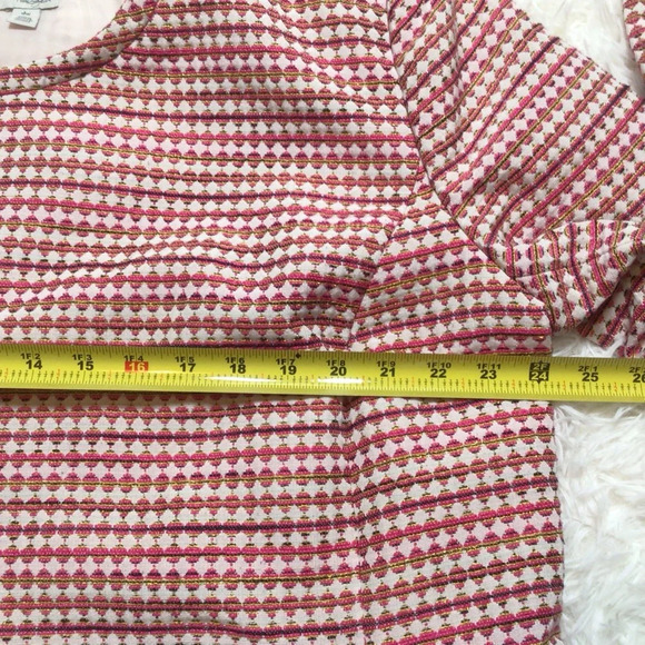 Halogen Moto Open Geometric Blazer Zip Pockets Plus 16W Curvy Mod Pink Orange - Picture 7 of 9